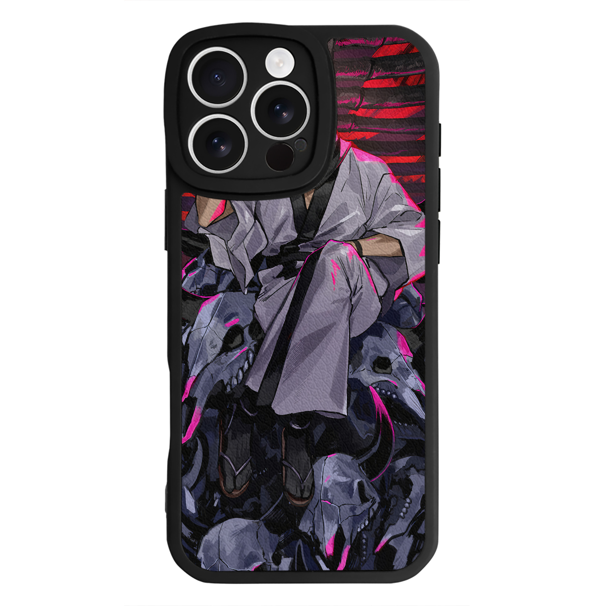 （画像用） 呪術廻戦 Jujutsu Kaisen 【iPhone 16シリーズ対応】シリコンスマホケース（レザー調） 材質：シリコン